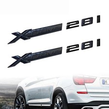 2PCS Gloss Black XDrive 28i EMBLEM BADGE STICKER For X1 X2 X3 X5 GT 2.8i Sport picture