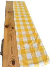 William-Sonoma Gingham Check Runner in Yellow & White 106