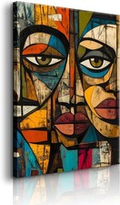 African Abstract Wall Art African Modern Tribal Mask Wall Decor Symbol Culture picture