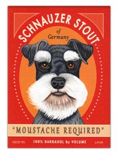 Retro Dogs Refrigerator Magnets - Schnauzer Stout - Vintage Advertising Art picture