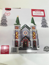 Holiday Time Lighted Village Vintage Victorian Cathedral (2021) NIOB picture