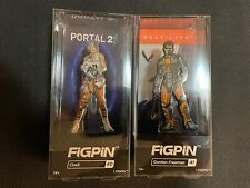 FiGPiN Portal 2 Chell #40 & Gordon Freeman Half Life 2 #41 (Never Been Unlocked) picture