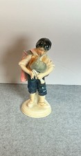 Vintage Karl Ens Figurine Young Boy playing Bag Pipes, Germany picture