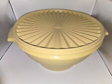 *Vintage Tupperware Harvest Gold 880-5 Large Serving Salad Bowl With Lid picture