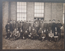 Cabinet Card Group Picture Factory Workers ( Likely Havelock Nebraska) JRR8 picture