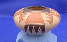 Native American Adelle Nampeyo Hopi Hand Coiled Seed Pot Signed 5