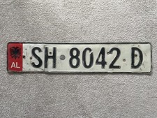 Number License Plate Albania Albanian Tirana Shkoder Genuine Used SH 8042 D picture