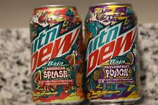 2023 Mountain Dew Mtn Dew Baja Passionfruit Punch & Caribbean Splash Cans picture