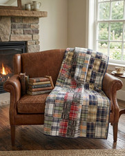 Handmade The Haberdasher's Heirloom Patchwork KING Size Cotton Finished QUILT picture