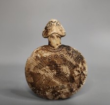 CIRCA A RARE MARBLE STONE ANATOLIAN IDOL. picture