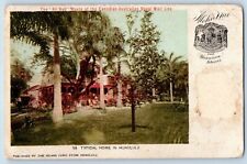 Honolulu Hawaii Postcard Typical Home Aloha Nui Private Mailing Cars 1906 Posted picture