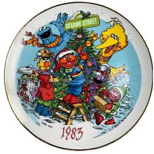 Vintage 1983 Sesame Street Muppets Christmas Collectors Plate By Gorham Fine Chi picture