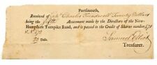 New Hampshire Turnpike Road - Payment Certificate - Early Stocks and Bonds picture