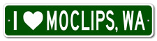 I Love Moclips, Washington Metal Wall Decor City Limit Sign - Aluminum picture