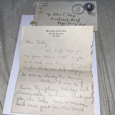 1935 Depression Era Letter to Dartmouth College Student on Boston Symphony picture