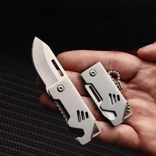 Mini EDC Foldable Pocket Knife Keychain Survival Tool Bottle Opener || US SELLER picture