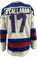 Jack O'Callahan SIGNED USA Hockey Miracle on Ice 1980 Official White Hockey Jers picture