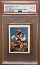 1955 Barratt & Co #19 Pinocchio RC Rookie Disney Vintage PSA 6 POP 2 High Grade picture