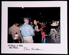 President Bill Clinton White House Photo Signed on 9/4/95 Bosnia Airstrike JSA picture