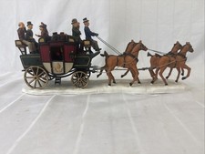 1999 Retired Lemax Village Poly-Resin Stage Coach Horse Carriage #93306 picture