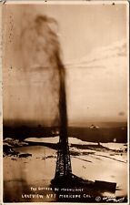 1910 Postcard Largest Oil Spill Disaster Lakeview No 1 Gusher Maricopa CA RPPC picture