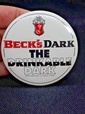 Vintage 1992 BECK'S DARK THE DRINKABLE DARK Button Pin picture