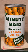 Vintage 1950’s Minute Maid Orange Juice Empty Tin Can Great Graphics picture