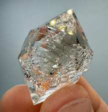Enhydro Skeletal Herkimer Diamond Gem, A++ Grade w/ Moving Hydrocarbon picture