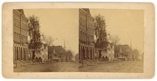 CONNECTICUT STEREOVIEW - Willimantic Street Scene -1870s RARE picture