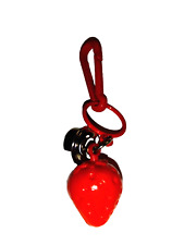 Vintage 1980s Plastic Charm Strawberry 80s Charms Necklace Clip On Retro picture
