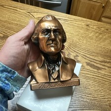 Thomas Jefferson 1974 Banthrico Piggy Bank Vintage Bust Collector New Old Stock picture