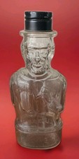 Vtg 1950s Abraham Lincoln Glass Syrup Bank Bottle w/ Coin Slot Lid USA  Made W@W picture