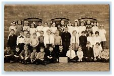 c1910's Grade 1 School Children Valparaiso Indiana IN RPPC Photo Postcard picture