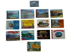 VTG Lot of 14 Souvenir Scenic Postcard Folders w/Fold Out Pics 60s 70s  USA 2X3 picture