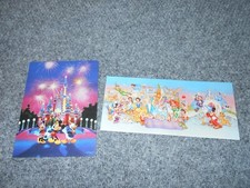 2 VTG 1996 DISNEY WORLD 25TH ANNIVERSARY SOUVENIR POSTCARDS LOT - CAKE CASTLE picture