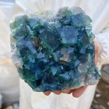 5.4lb Large NATURAL Green Cube FLUORITE Quartz Crystal Cluster Mineral Specimen picture