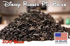 DISNEY'S RUBBER PIN BACKS PACK OF 200 MICKEY MOUSE BACKS PIN BACKS - USA SELLER picture