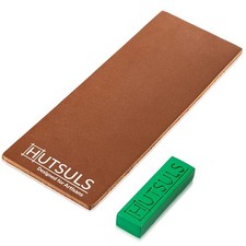 Hutsuls Brown Leather Strop with Compound - Get Razor-Sharp Edges with Stropping picture