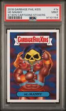 2018 Topps Garbage Pail Kids We Hate the 80s Cartoons HE MANNY Man 1a PSA 9 MOTU picture