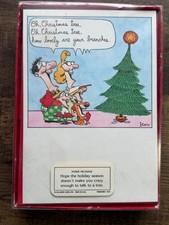 HALLMARK Shoebox Christmas Cards Humor/Funny Open Box 20 Cards 20 Envelopes USA picture