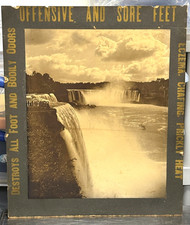 c 1880's RARE George Barker Niagara Falls NY Advertising Sign Medicine 20x24 picture