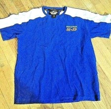Rare Vtg Harley Davidson H*D Label Mens Lg Sweatshirt Cotton Blue Short Sleeve picture
