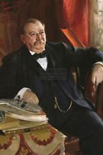 PRESIDENT GROVER CLEVELAND PRESIDENTIAL PAINTING 4X6 PHOTO POSTCARD picture