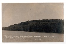 Black Hawk Statue Rock River Oregon IL Water Scenic Image Postcard Posted 1911 picture