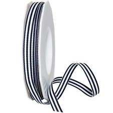 Morex Ribbon, Grosgrain Stripes, 3/8 Inch by 20 Yards, Navy 1 Count (Pack of 1) picture