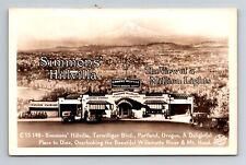 Portland OR-Oregon RPPC, Simmons' Hillvilla Lookout, Ad. Vintage c1920 Postcard picture