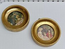 Vintage Set Of 2 Cameo Pictures  3