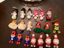 Lot of 19 Vintage Hallmark Yarn Christmas Ornaments 1970s picture