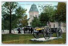 1908 Fountain Soldiers Home Park Cannon Tower View Milwaukee Wisconsin Postcard picture