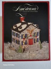 Santa’s Best Christmas Village Cottage House w Box Vintage Americana Porcelain picture